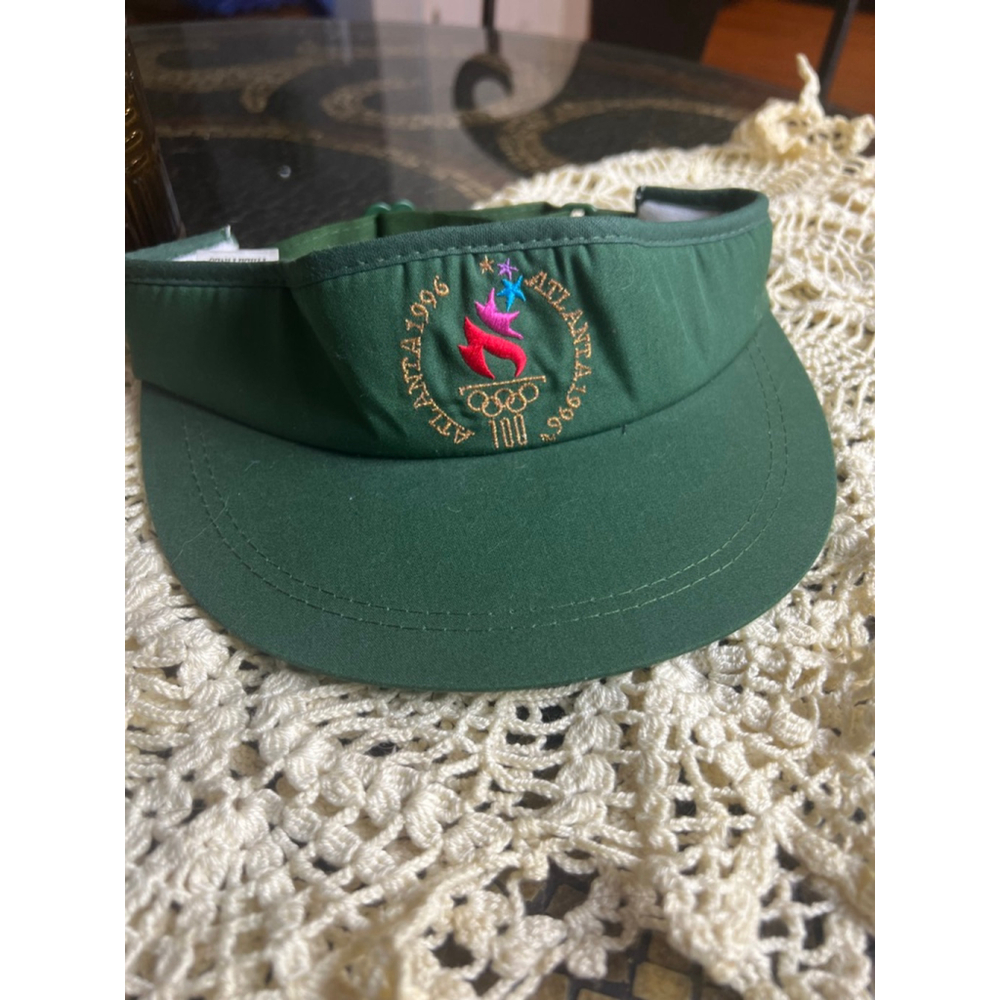1996 Atlanta Olympics Visor Green Eastport Official Centennial Games Hat Vintage